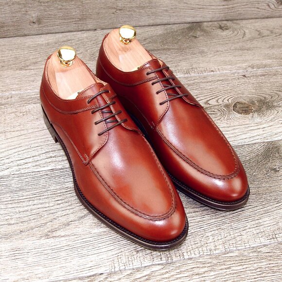 *NIB* $475 Nordstrom ZELLI Italia 8.5 M Verona Italian Derby Rust *add $15 Trees main image 15